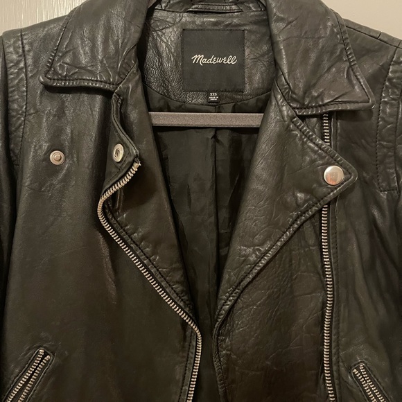 Madewell Washed Leather Motorcycle Jacket - Picture 13 of 14
